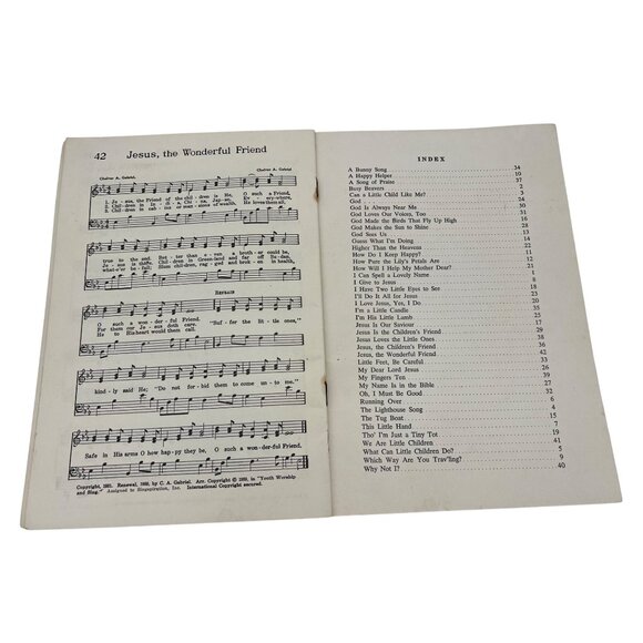 Singspiration Kids Gospel Songbooks: Action Vol 4 (1955) & Toddlers Vol 2 (1961) - Picture 4 of 7